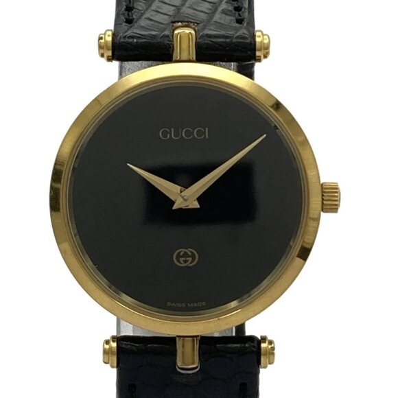 Auth GUCCI Black Women's Wrist Watch - Picture 1 of 5